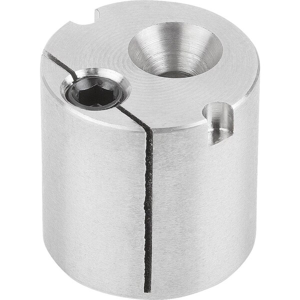 Holder Eccentric D=20 H=19, 8 Stainless Steel, With Center Bore, Sw=3
